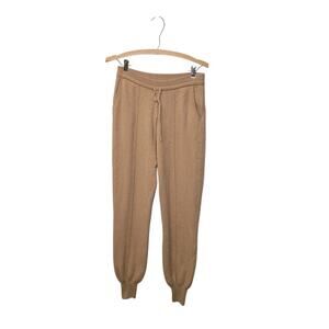 Nadaam Womens Cashmere Tan Jogger Pants Elastic Waist Size Small Athleisure